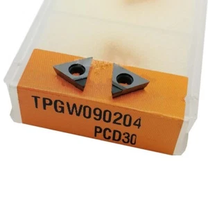 2pcs TPGW090204 PCD30 Diamond Turning Insert CNC Carbide Insert Lathe TPGW090204 - Picture 1 of 2
