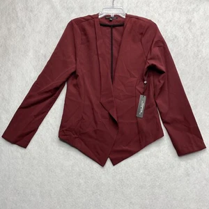 Haute Monde Young Contemporary Women’s Los Angeles Blazer Jacket Maroon Size XL - Picture 1 of 14