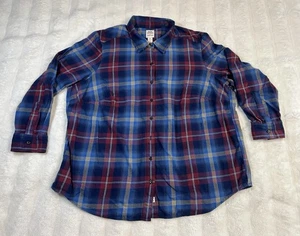 Camisa Blake Shelton X Lands’ End para mujer talla 2X (20W-22W) suave a cuadros con botones - Imagen 1 de 14