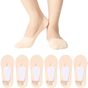 6 Pairs Women Invisible Lace Boat Socks Non Slip Ultra Low Cut Liner Thin Socks - Picture 1 of 20