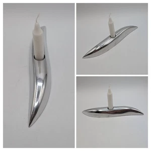 Candle Stick Holder Nambé Wave Mid Century Style - Picture 1 of 7