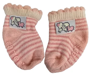 Ropa Bebé Niña Carter's 0-3 Meses Vintage John Lennon Calcetines Rosa Elefante - Imagen 1 de 2