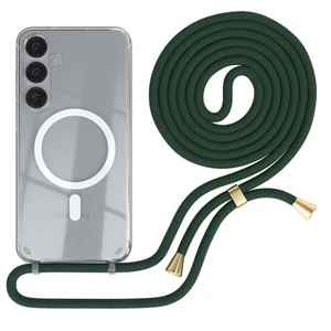 MagSafe Łańcuszek na telefon komórkowy do Samsung Galaxy S25 Plus Etui z paskiem Cover Łańcuszek Zielony - Zdjęcie 1 z 7
