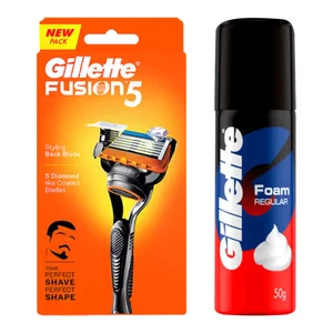 🔥Maquinilla de afeitar manual Gillette Fusion 5 con hoja de peinar y espuma de afeitar regular🔥 - Imagen 1 de 14