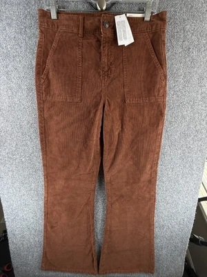 Pantalones de pana elásticos acampanados tiro súper alto American Eagle talla ACTL 30X31 NUEVOS CON ETIQUETAS Foto 1 de 4