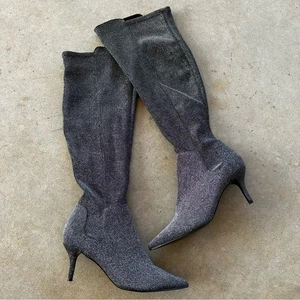 Botas hasta la rodilla Charles by Charles David Aleigha plateadas metálicas para mujer 8,5 nuevas con etiquetas - Imagen 1 de 11