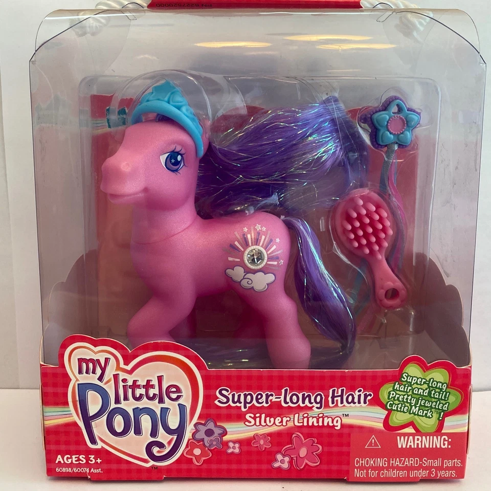 My Little Pony pelo súper largo forro plateado joya pony G3 MLP SIN USAR, EN CAJA Hasbro  Foto 1 de 1