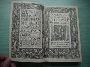 COUSIN PONS by HONORE DE BALZAC H/BACK 1914 EVERYMAN LIBRARY EDITION - Picture 1 of 6