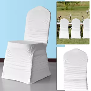 Fundas para sillas elásticas de spandex acanalado para boda fiesta fundas lavables - Imagen 1 de 13
