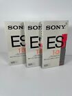 SONY+ES+T120+VHS+BLANK+VIDEO+CASSETTE+TAPES+SEALED+NEW+THREE+TAPES+TOTAL+SEE+PIC