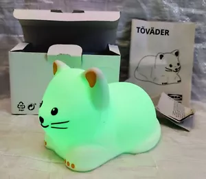 IKEA TOVADER SQUISHY CAT NIGHT LIGHT BATTERY POWERED 🐾VGC🐾 - Picture 1 of 11