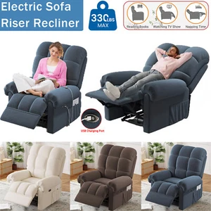 Heavy Duty Riser Recliner Chair Electric Power Lift Chair Armchair for Elderly - Picture 1 of 52