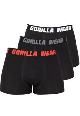 Boxershorts 3-Pack Black Gorilla Wear atmungsaktiv leichte bequeme Unterhose