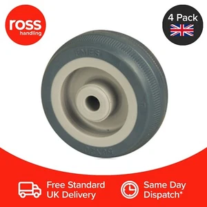 Set 4 - Ruote termoplastiche 75 mm foro liscio - Ruote di ricambio ruote UK - Foto 1 di 2