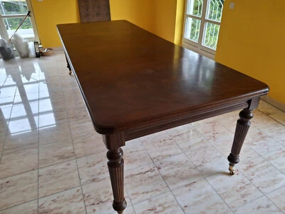 Möbel,ausziehbarer viktorianischer  Ess-Tisch Mahagoni,1850,f. 10 Pers.,3,5 m - Bild 1 von 4