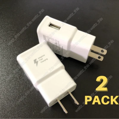 Adaptive Fast USB Wall Charger US Block Power Adapter For Samsung Galaxy S20 S10 - Image 1 of 4