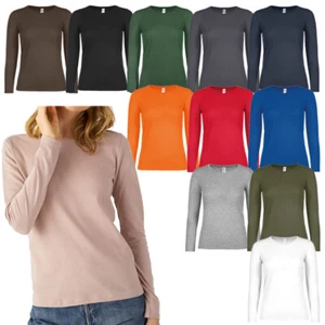 B&C Women's T-Shirt #E150 Long Sleeve, Damen Langarm Rundhals T-Shirt TW06T - Bild 1 von 17
