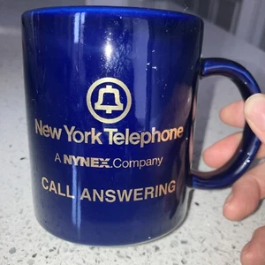 Vintage New York Telephone - A NYNEX COMPANY Call Answering Royal Blue Mug - Picture 1 of 6