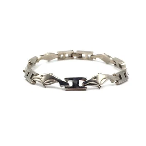 Pulsera plata 925 18,5cm 8,0mm forma delfín joyería moderna peces 17gr - Imagen 1 de 14