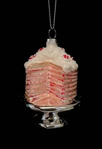 K24 MUNDGEBLASENE GLASSCHICHT TORTE KUCHEN ORNAMENT ~ SOCKEL ~ GEBURTSTAG ~ BÄCKER ~ FOODIE ~ NEU MIT ETIKETT - Bild 1 von 2