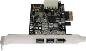 JMT PCIE Combo 3 Ports 2X Extension 1394B 9Pin + 1x 1394A 6Pin Carte Adaptateur - Photo 1/5