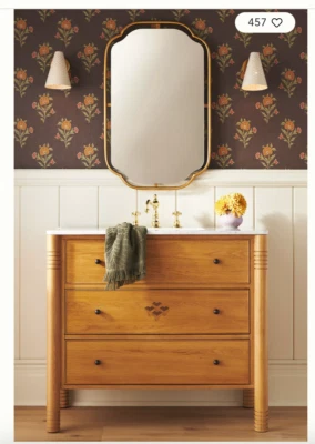 Tocador de baño Anthropologie Kate Hodges roble mármol AGOTADO  Foto 1 de 4