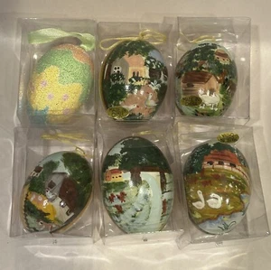 6 Osterei Ornamente handbemalt - Bild 1 von 3