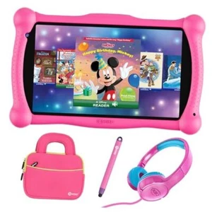 7" Disney Kids Learning Tablet Bundle - WiFi, Bluetooth, Headphones, Stylus & - Picture 1 of 7