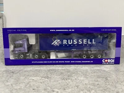 Corgi - Scania R480 Hi-line & Skeletal Trailer - Russell - CP13776 - Mint/New - Image 1 of 4