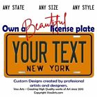 Vintage New York License Plate custom YOUR TEXT Car Bike Key chain Luggage Tag