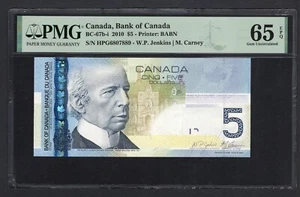 Canada 5 Dollars 2010 BC-67b-i Uncirculated Grade 65 - Picture 1 of 2