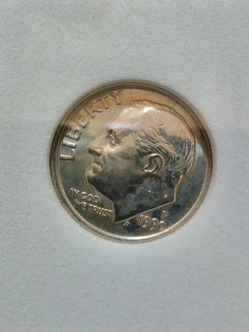 Decade 1990 Thur 1999 AU Philadelphia Roosevelt Dimes Each One In Acrylic Holder Cover