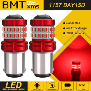 2X 1157 2057 Red LED Tail Brake Parking Light Bulbs For TOYOTA Tacoma 1995-2004 - Picture 1 of 12