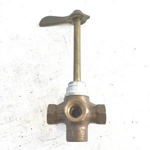 4-WAY HEAVY DUTY BRASS VALVE 1/4"NPT 0NE WAY OUT 3 WAYS IN PLUS STOP/OFF - Picture 1 of 5