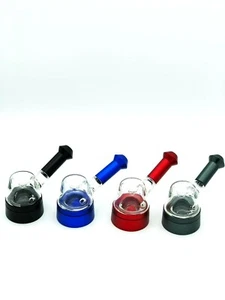 PIPA PARA FUMAR, ALUMINIO CON TAZÓN DE VIDRIO CON BASE PLANA DE CARPA Y ALMACENAMIENTO DE ESCONDITE. - Imagen 1 de 4