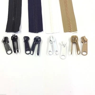 Heavy duty  Zip 10mm  By the metre Beige Black Navy White Tents Gazebos Marine  - Image 1 of 3