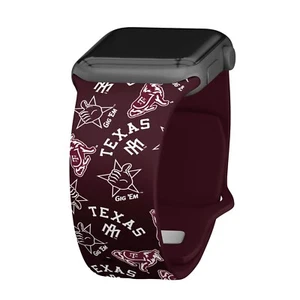 Texas A&M Aggies HD Watch Band Compatible with Apple Watch - Picture 1 of 14