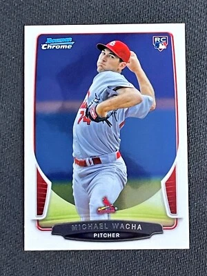 Tarjeta de novato 2013 Bowman cromada de béisbol Michael Wacha St. Louis Cardinals RC #21 Foto 1 de 2