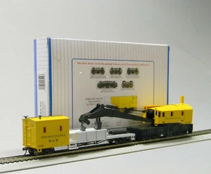 BACHMANN HO SCALE PENNSYLVANIA 250 TON CRANE CAR & BOOM TENDER MoW BAC16114 NEW - Picture 1 of 9