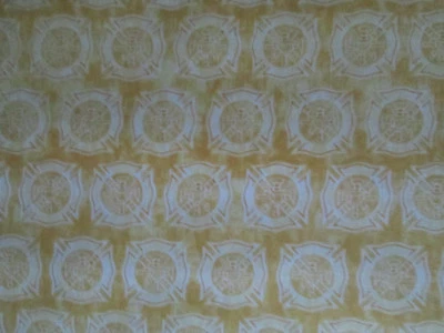 INSIGNIAS BOMBERO AMARILLO CINCO ALARMAS TELA ALGODÓN FQ  Foto 1 de 4