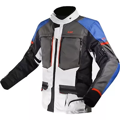 Men's Motorcycle Jacket L - LS2 Norway - Waterproof Blue-Black-Grey-Red - Image 1 of 4
