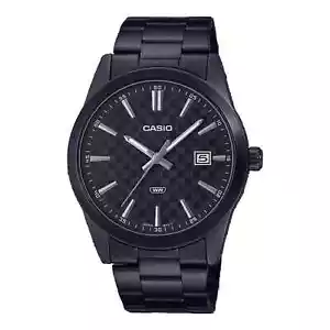 Orologio Casio MTP-VD03B-1A Uomo Standard Nero IP Acciaio Inox Quadrante Nero - Foto 1 di 2
