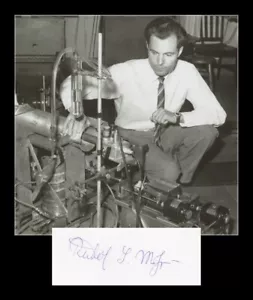Rudolf Mossbauer (1929-2011) - Físico - Tarjeta Firmada + Foto - Premio Nobel - Imagen 1 de 3