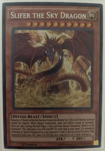 YuGiOh Slifer the Sky Dragon Secret Rare 1st Edition MVP1-ENS57 - Picture 1 of 1