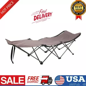 Lettino da Campeggio Pieghevole Portatile Letto Ospiti con Sacco Portaoggetti 73'' x 23'' - Foto 1 di 8
