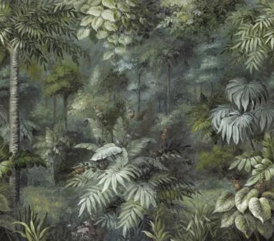 Eijffinger Tapete 317409 Oasis grün Dschungel Jungle Wandbild Wandpaneele - Bild 1 von 3