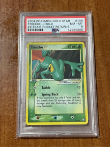 PSA 8 Treecko Gold Star 109/109 EX Team Rocket Returns Pokemon tcg Card 