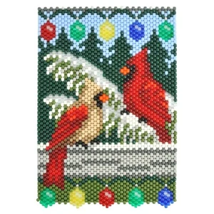 Herrschners® Christmas Cardinals Pony Bead Kit - Picture 1 of 1