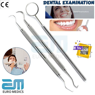 MEDENTRA EURO - MEDICS PK Dental Kit Tooth Scraper Mirror Scale Set Tartar Calculus Plaque Remover Scaler
