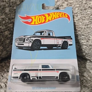 2017 Hot Wheels 63 studebaker Champ HW Hot Trucks 10/10 White New - Picture 1 of 2